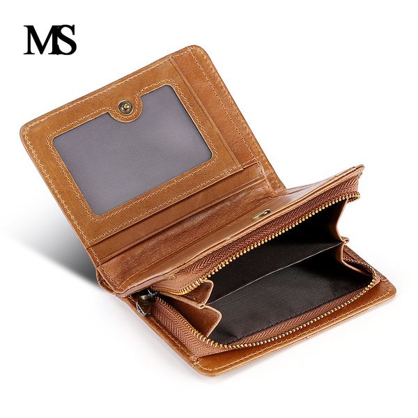 ms brand genuine cow leather men wallet retro zipper coin pocket bifold design men purse male card id holder, Red;black
ms brand genuine cow leather men wallet retro zipper coin pocket bifold design men purse male card id holder, Red;black