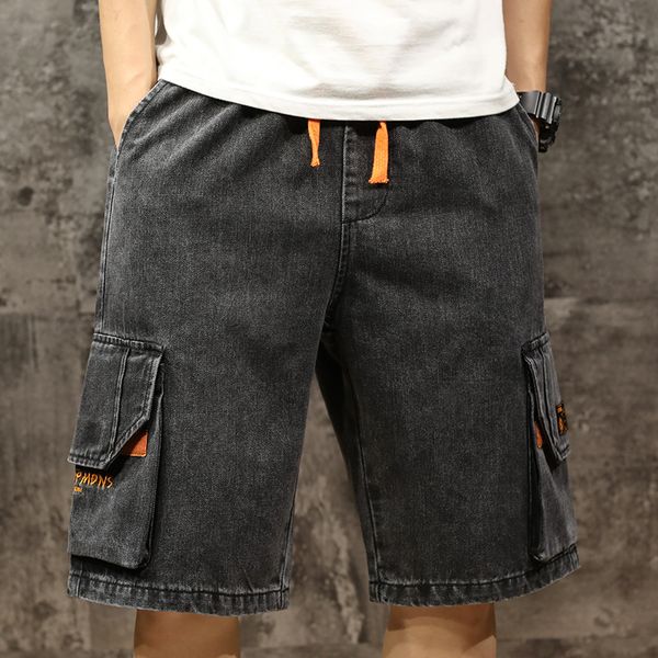 outdoor shorts black five-point denim men's thin loose harlan tooling elastic waist drawstring fashion, Brown;gray
outdoor shorts black five-point denim men's thin loose harlan tooling elastic waist drawstring fashion, Brown;gray
