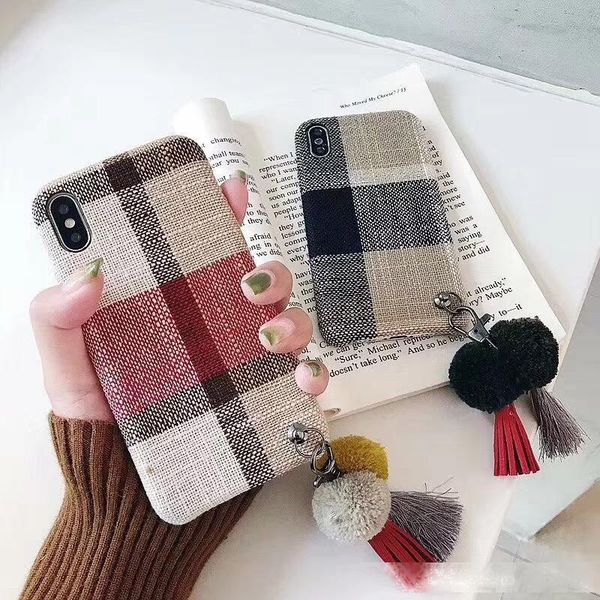 sell kuutti squishy red coffee fabric cloth vintage grid checked phone cases with cute plush ball tassels for iphone 6 6s 7plus x
sell kuutti squishy red coffee fabric cloth vintage grid checked phone cases with cute plush ball tassels for iphone 6 6s 7plus x