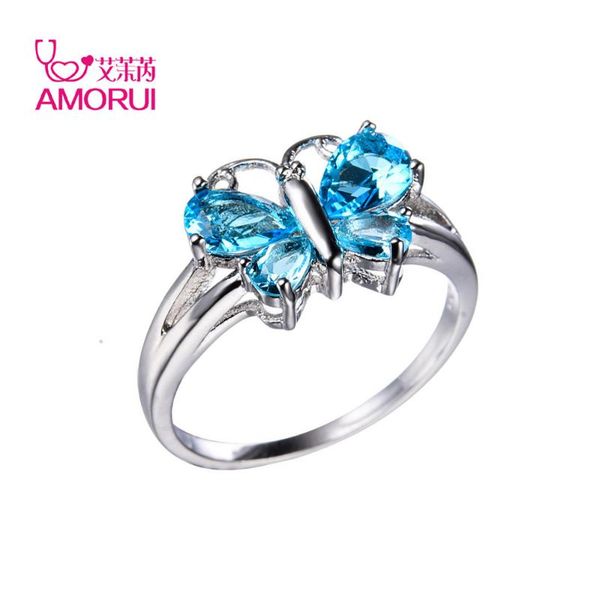 amorui silver plated light blue zircon cute butterfly ring for women girl crystal jewelry wedding party bijoux femme rings, Golden;silver
amorui silver plated light blue zircon cute butterfly ring for women girl crystal jewelry wedding party bijoux femme rings, Golden;silver