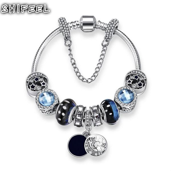 new jewelry blue sky beaded retro folk custom star colored glass moon pendant women charm bracelet & bangle fit charm bracelet, Black
new jewelry blue sky beaded retro folk custom star colored glass moon pendant women charm bracelet & bangle fit charm bracelet, Black