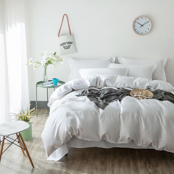 bedding sets 100% cotton white stripe el bed/fit sheet set pillowcase duvet/quilt cover size bed bedlinens
bedding sets 100% cotton white stripe el bed/fit sheet set pillowcase duvet/quilt cover size bed bedlinens