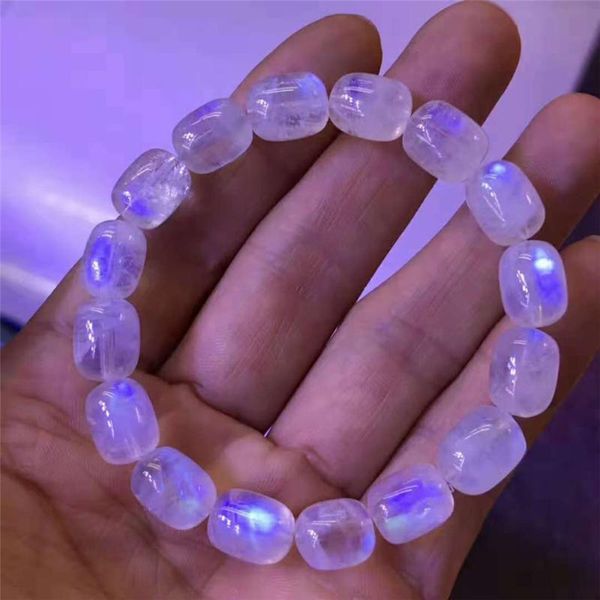 genuine natural strong blue light moonstone quartz crystal barrel shape stretch woman lady bracelet 7mm, Black
genuine natural strong blue light moonstone quartz crystal barrel shape stretch woman lady bracelet 7mm, Black