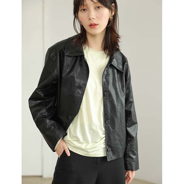 tg locomotive leather female loose spring 2020 new bf wind handsome pu leather jacket short coat lapels, 11065, Black
tg locomotive leather female loose spring 2020 new bf wind handsome pu leather jacket short coat lapels, 11065, Black