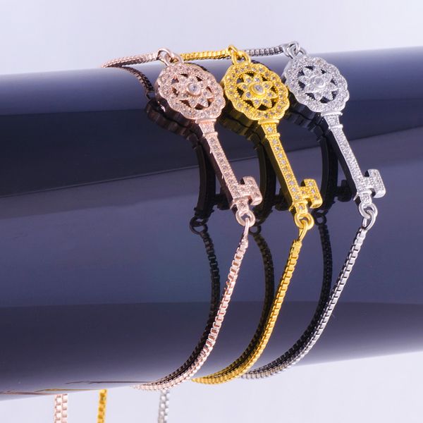 charm bracelets fashion jewelry zircon key for women accessories diy copper square chain bangles bijoux femme gift, Golden;silver
charm bracelets fashion jewelry zircon key for women accessories diy copper square chain bangles bijoux femme gift, Golden;silver