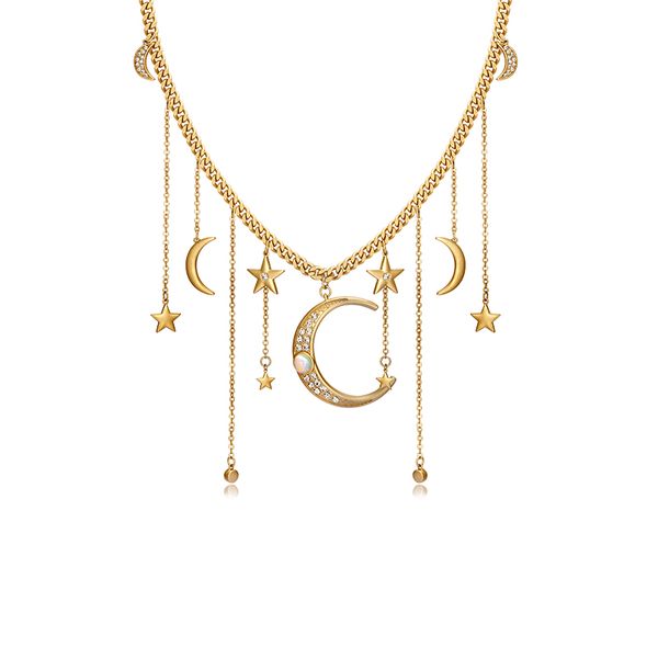 vintage cold wind stars pendant tassel necklace simple temperament fashion necklaces for women, Silver
vintage cold wind stars pendant tassel necklace simple temperament fashion necklaces for women, Silver