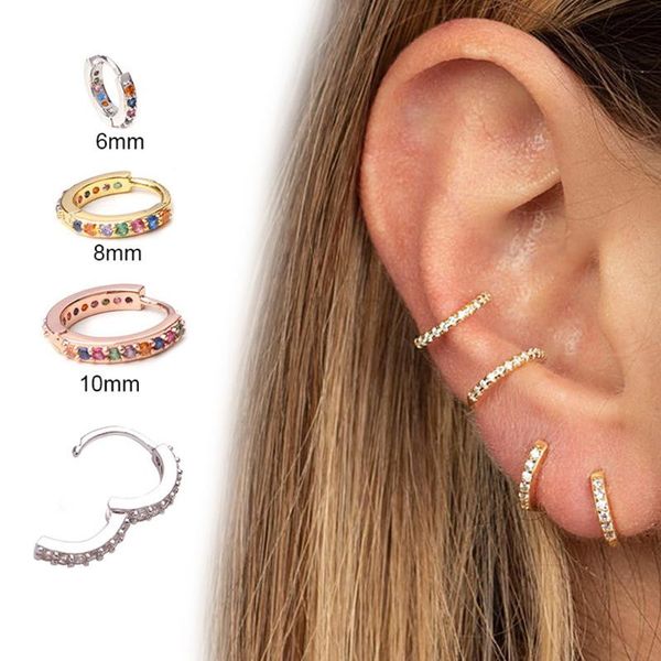 hoop & huggie 1 pcs trendy gold steel color fashion round inlaid zircon ear studs earrings women jewelry piercings accessories, Golden;silver
hoop & huggie 1 pcs trendy gold steel color fashion round inlaid zircon ear studs earrings women jewelry piercings accessories, Golden;silver