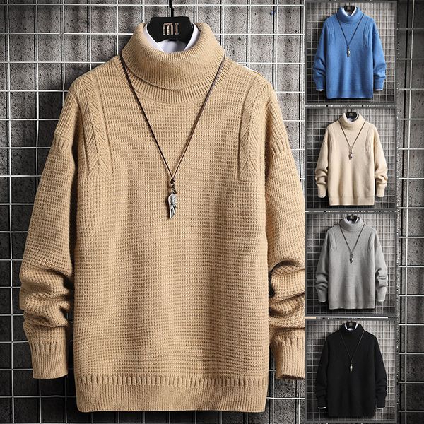 men's sweaters 2021 knit korea turtleneck long sleeves autumn winter pullover knitted casual sweater mens clothes, White;black
men's sweaters 2021 knit korea turtleneck long sleeves autumn winter pullover knitted casual sweater mens clothes, White;black