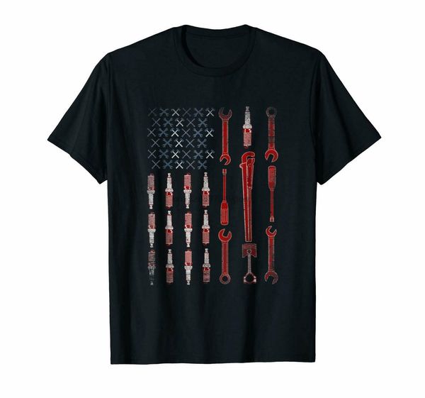 black mechanic shirt the official mechanic usa flag t shirt 100 cotton