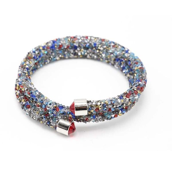 handmade multilayer winding irregular gravel crystal bangles silver color rainbow women bangles jewelry, Black
handmade multilayer winding irregular gravel crystal bangles silver color rainbow women bangles jewelry, Black