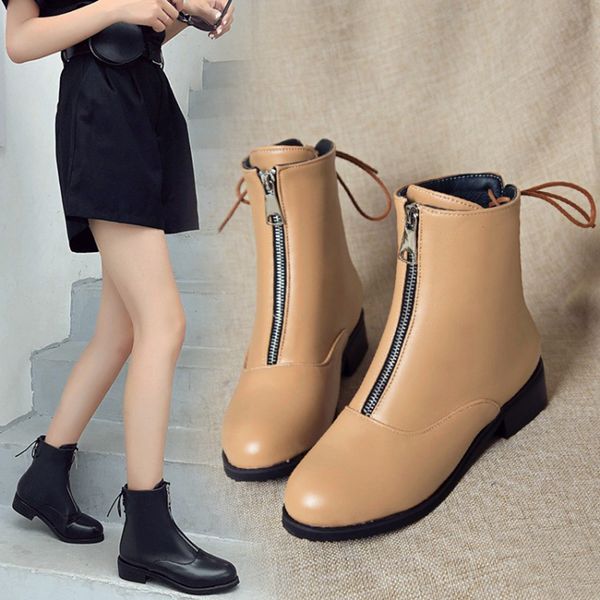 ankle boots for women round toe fashion autumn winter short boots zipper square heel comfortable plus size 32-48 lady shoes 7106, Black
ankle boots for women round toe fashion autumn winter short boots zipper square heel comfortable plus size 32-48 lady shoes 7106, Black