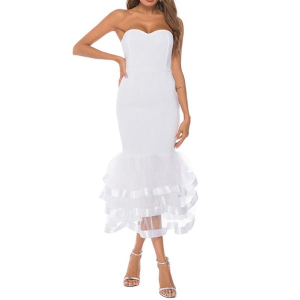 party dresses cocktail 2021 women white strapless memaid patchwork mesh ruffles tutu off shoulder female night dress, White;black
party dresses cocktail 2021 women white strapless memaid patchwork mesh ruffles tutu off shoulder female night dress, White;black
