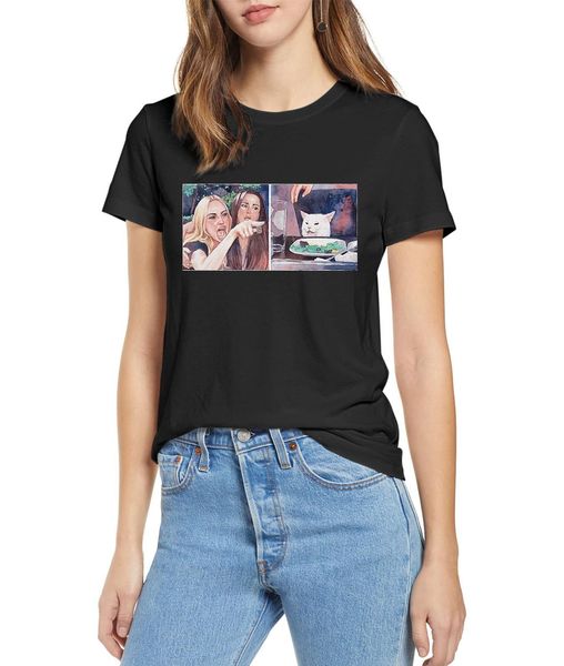 100% cotton funny ugly angry women yelling at confused cat at dinner table meme women short sleeve cool print t-shirt men tshirt
100% cotton funny ugly angry women yelling at confused cat at dinner table meme women short sleeve cool print t-shirt men tshirt
