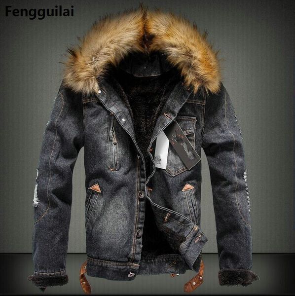 mens denim куртка с меховым воротником ретро ripped флис джинсовой куртки и пальто на осень зима, Black;brown
mens denim куртка с меховым воротником ретро ripped флис джинсовой куртки и пальто на осень зима, Black;brown