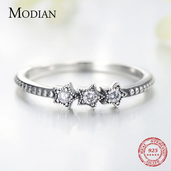 modian 100% real 925 sterling silver vintage stars clear cz stackable finger ring for women charm fashion fine jewelry bijoux, Golden;silver
modian 100% real 925 sterling silver vintage stars clear cz stackable finger ring for women charm fashion fine jewelry bijoux, Golden;silver