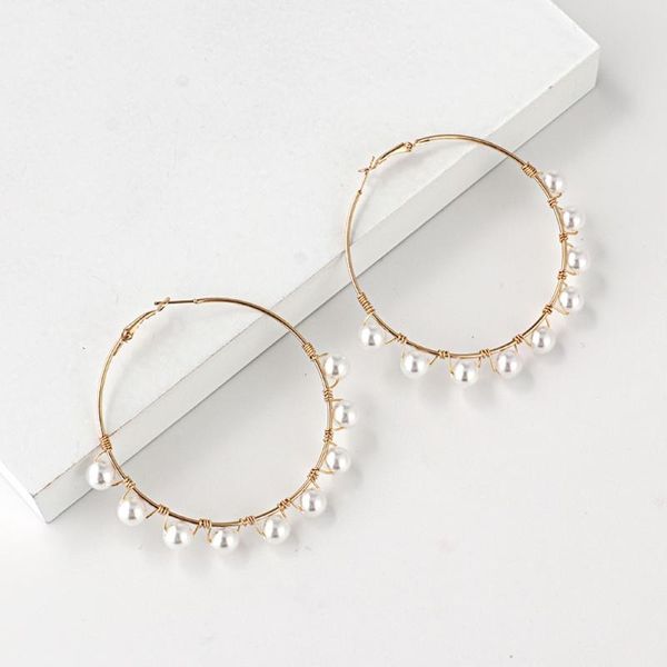 hoop & huggie simple plain gold color metal pearl earrings fashion big circle hoops statement for women gift jewelry, Golden;silver
hoop & huggie simple plain gold color metal pearl earrings fashion big circle hoops statement for women gift jewelry, Golden;silver