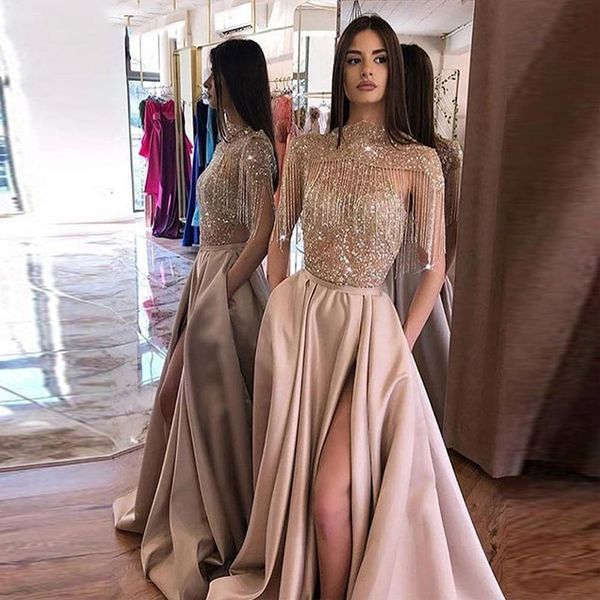 dubai arabic blush evening dress 2020 two way wear side split pockets handmade beads sequined tassel formal prom party gown real, Black
dubai arabic blush evening dress 2020 two way wear side split pockets handmade beads sequined tassel formal prom party gown real, Black
