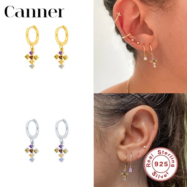 hoop & huggie canner 925 sterling silver dangle earrings colorful cz cross hanging for women fine jewelry pendientes 2021 w5, Golden;silver
hoop & huggie canner 925 sterling silver dangle earrings colorful cz cross hanging for women fine jewelry pendientes 2021 w5, Golden;silver