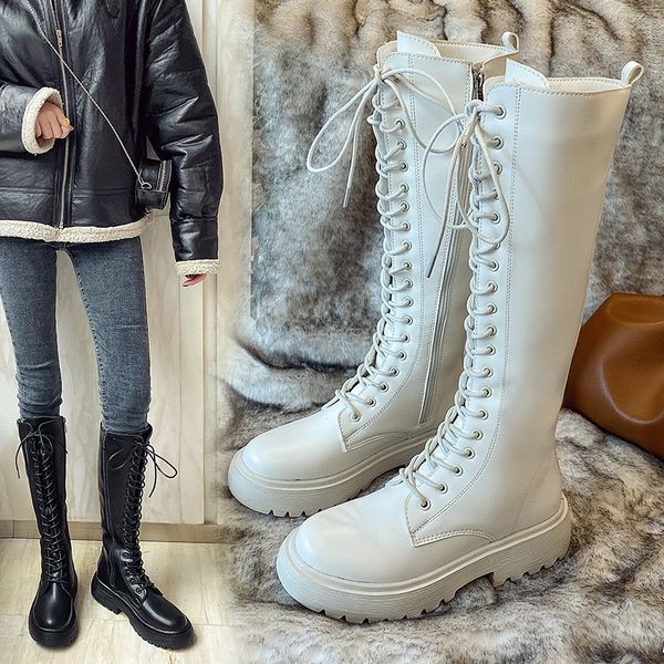 boots goohojio 2021 autumn side zipper lace-up leather women shoes thick knee-high knight square heels woman, Black
boots goohojio 2021 autumn side zipper lace-up leather women shoes thick knee-high knight square heels woman, Black