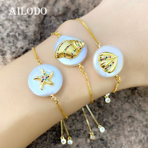 ailodo bohemian starfish shell bracelets for woman rainbow cz pave natural pearl bracelets boho shell jewelry pulsera de concha, Golden;silver
ailodo bohemian starfish shell bracelets for woman rainbow cz pave natural pearl bracelets boho shell jewelry pulsera de concha, Golden;silver