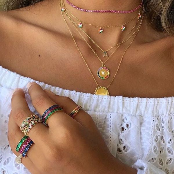 chains 2021 delicate dantiy cz rainbow flowers charm choker necklace for women lady fashion cute charming wedding bridal gift jewelry, Silver
chains 2021 delicate dantiy cz rainbow flowers charm choker necklace for women lady fashion cute charming wedding bridal gift jewelry, Silver