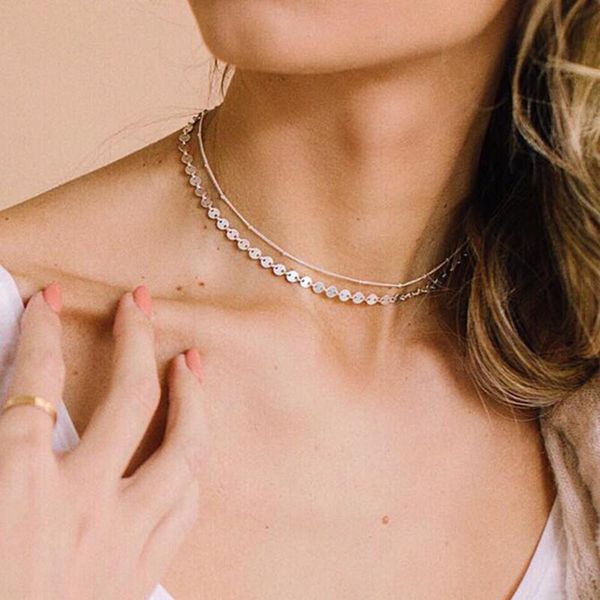 pendant necklaces gold color short simple choker necklace for women jewelry collana kolye minimalism bijoux collares collier femme, Silver
pendant necklaces gold color short simple choker necklace for women jewelry collana kolye minimalism bijoux collares collier femme, Silver