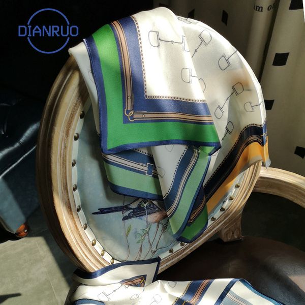 scarves dianruo lady beach silk scarf spring and autumn style headscarf women's fashion printing large square shawl r379, Blue;gray
scarves dianruo lady beach silk scarf spring and autumn style headscarf women's fashion printing large square shawl r379, Blue;gray