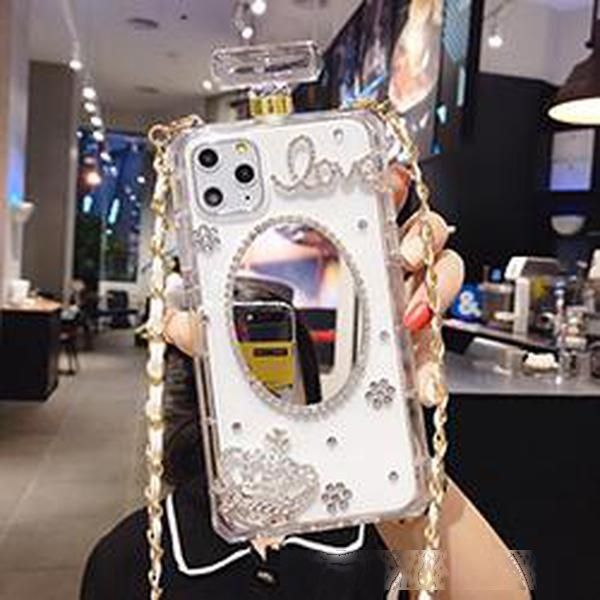 fashion diamond crown perfume bottle case with chain lanyard and mirror phone case for iphone 11 11 pro 11 pro max samsung s10
fashion diamond crown perfume bottle case with chain lanyard and mirror phone case for iphone 11 11 pro 11 pro max samsung s10