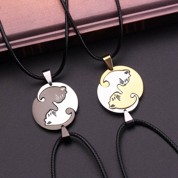 cute cat hug couple couple necklace man lovers rope hug cat chain pendant women's jewelry necklace collar jewelry, Silver
cute cat hug couple couple necklace man lovers rope hug cat chain pendant women's jewelry necklace collar jewelry, Silver