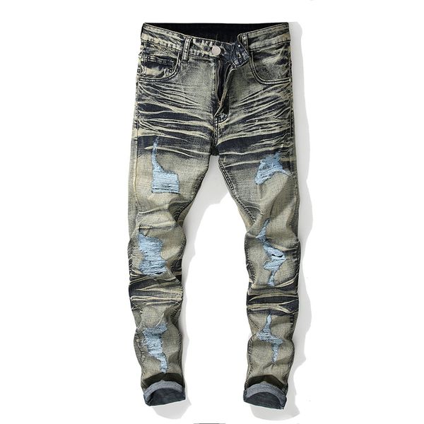 streetwear ripped цвет контраст jeans мужчины прямые slim fit stretch осень джинсы мужские брюки модный большой размер двигателя biker брюки, Blue
streetwear ripped цвет контраст jeans мужчины прямые slim fit stretch осень джинсы мужские брюки модный большой размер двигателя biker брюки, Blue