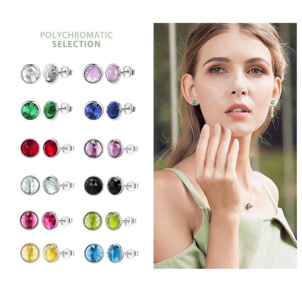stud bisaer authentic 925 sterling silver bijoux birthday month black stone round earrings for women jewelry, Golden;silver
stud bisaer authentic 925 sterling silver bijoux birthday month black stone round earrings for women jewelry, Golden;silver