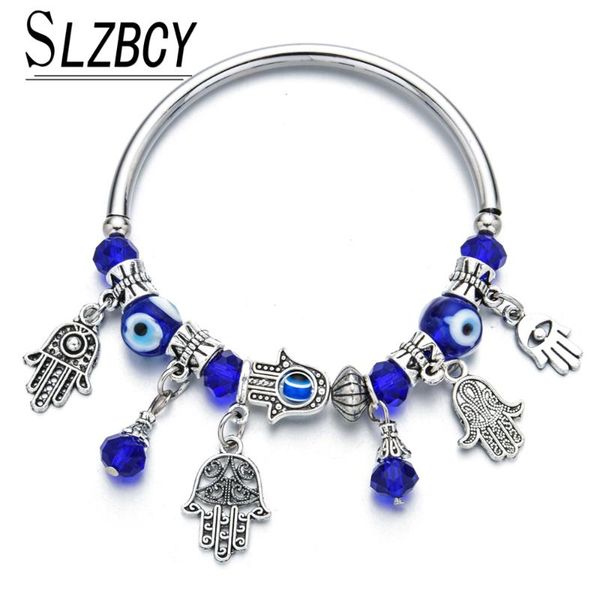 boho evil eyes hamsa hand charm bracelets bangles for women crystal beads fatima pulsera mujer jewelry birthday gifts accessory, Golden;silver
boho evil eyes hamsa hand charm bracelets bangles for women crystal beads fatima pulsera mujer jewelry birthday gifts accessory, Golden;silver