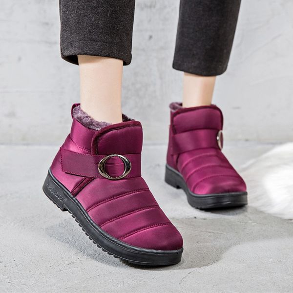 women snow boots warm plush female ankle shoes metal buckle non slip waterpfoof simplicity ladies shoes soft casual plus size, Black
women snow boots warm plush female ankle shoes metal buckle non slip waterpfoof simplicity ladies shoes soft casual plus size, Black