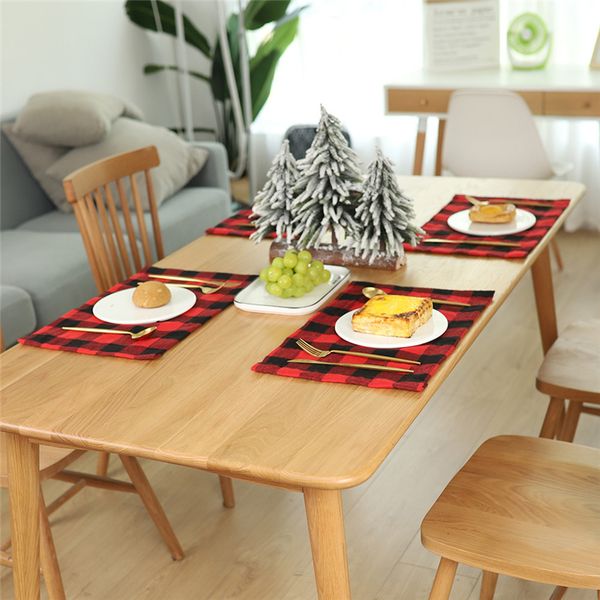 buffalo plaid placemats red and black table runner for home holiday christmas new year table decorations jk2009ph
buffalo plaid placemats red and black table runner for home holiday christmas new year table decorations jk2009ph