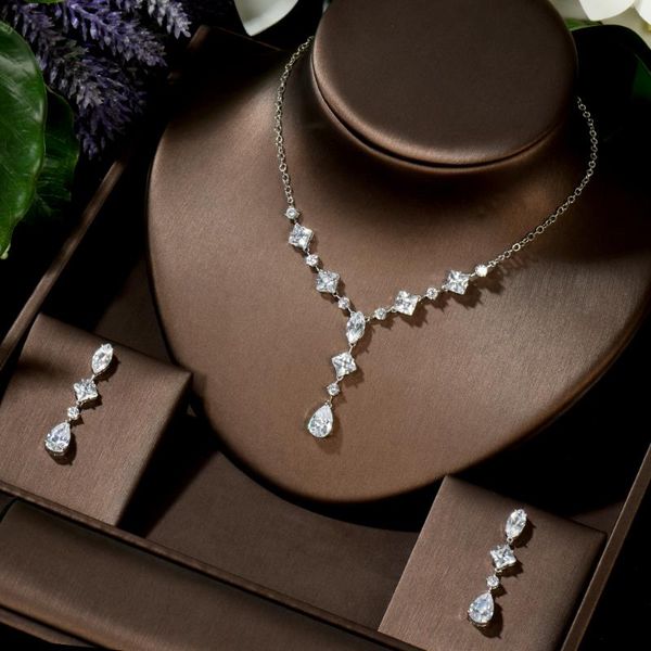 hibride brilliant full jewelry sets bridal dress accessories cubic zirconia women link chain necklace set party gifts n-1459, Silver
hibride brilliant full jewelry sets bridal dress accessories cubic zirconia women link chain necklace set party gifts n-1459, Silver