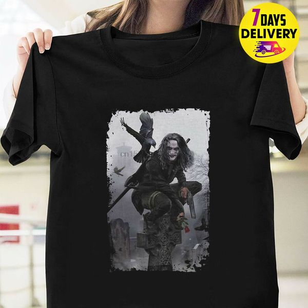 the crow and eric draven horror movie t shirt black size s 3xl