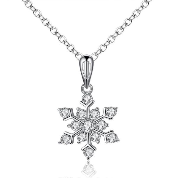 wholesale 100pcs sweet snowflake pendant necklace for women zircon clavicle chain necklace engagement jewelry gift collar mujer, Silver
wholesale 100pcs sweet snowflake pendant necklace for women zircon clavicle chain necklace engagement jewelry gift collar mujer, Silver