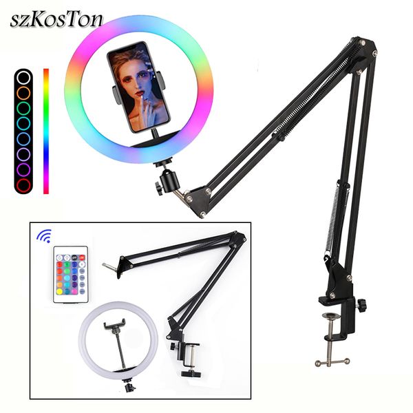 10inch rgb led ring light with long arm holder stand selfie colorful pgraphy lighting for studio vlogging youtube video live 
10inch rgb led ring light with long arm holder stand selfie colorful pgraphy lighting for studio vlogging youtube video live