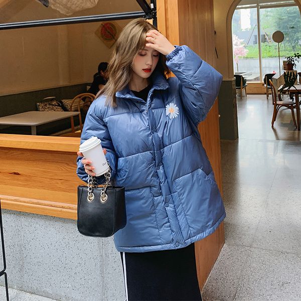 2020 new sweet floral glossy parka winter jacket women short stand collar parka oversize coat female casual, Black
2020 new sweet floral glossy parka winter jacket women short stand collar parka oversize coat female casual, Black