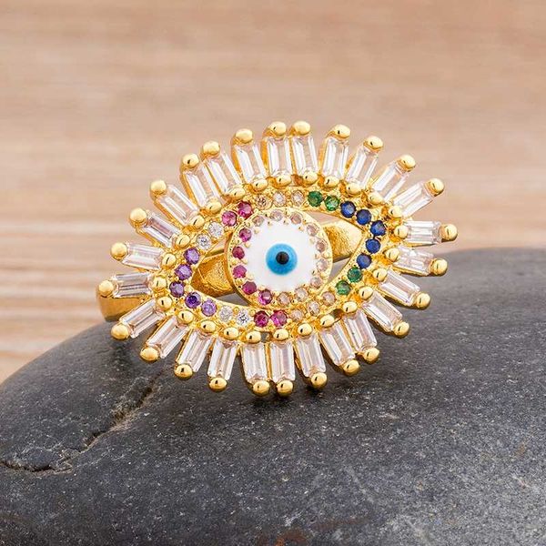 cluster rings design copper cz evil eye charm turkey lucky eyes 3 colors choice adjustable jewelry gift for women, Golden;silver
cluster rings design copper cz evil eye charm turkey lucky eyes 3 colors choice adjustable jewelry gift for women, Golden;silver
