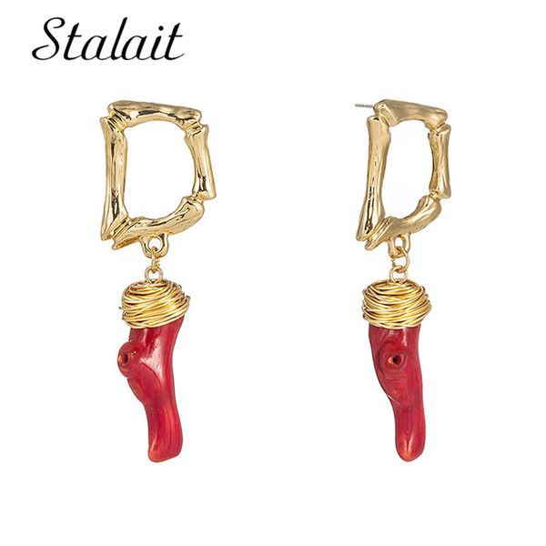 bohemian red coral alphabet letter d drop earrings women gold color alloy dangle earrings wedding gifts jewelry, Silver
bohemian red coral alphabet letter d drop earrings women gold color alloy dangle earrings wedding gifts jewelry, Silver
