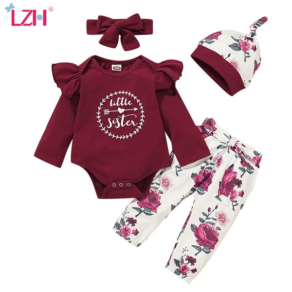 lzh baby girls clothes sets 2020 autumn newborn clothes little sister rompers+pant+hat 4pcs outfit suit for baby infant clothing, White
lzh baby girls clothes sets 2020 autumn newborn clothes little sister rompers+pant+hat 4pcs outfit suit for baby infant clothing, White