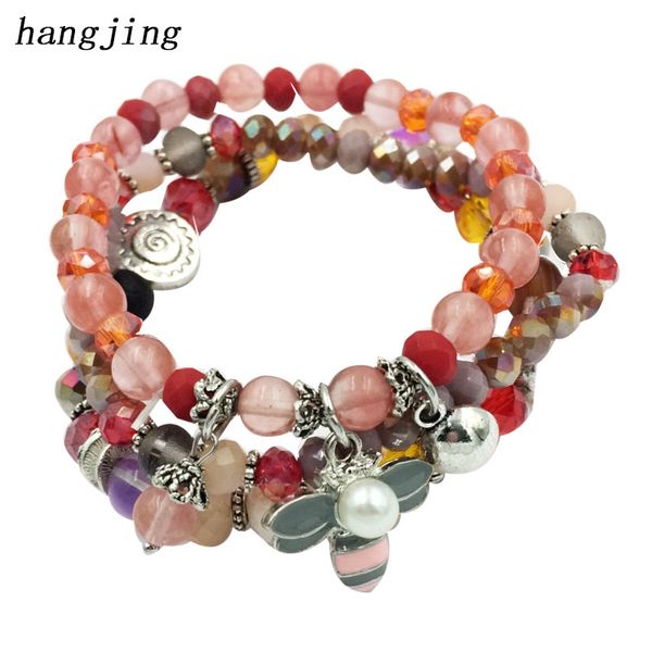 hangjing 3pcs/set 2020 woman new crystal bead stretch natural stone bracelet bee bangle jewelry trendy unique beaded bracelets, Golden;silver
hangjing 3pcs/set 2020 woman new crystal bead stretch natural stone bracelet bee bangle jewelry trendy unique beaded bracelets, Golden;silver