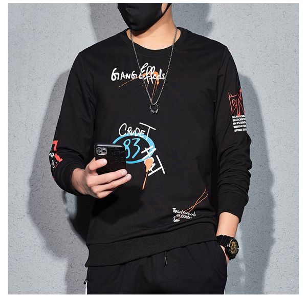 fashion mens hoodies with letter printed new spring and autumn mens sweatshirts streetwear men hoodie m-8xl, Black 
fashion mens hoodies with letter printed new spring and autumn mens sweatshirts streetwear men hoodie m-8xl, Black
