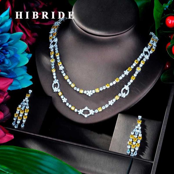 hibride luxury double white gold color yellow cubic zircon women jewelry set for bridal party accessories jewelry gifts n-929, Silver
hibride luxury double white gold color yellow cubic zircon women jewelry set for bridal party accessories jewelry gifts n-929, Silver