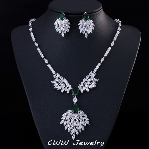 green zirconia rhinestone fashion jewellery wedding jewelry sets long crystal drop bridal necklace and earring t234, Silver
green zirconia rhinestone fashion jewellery wedding jewelry sets long crystal drop bridal necklace and earring t234, Silver