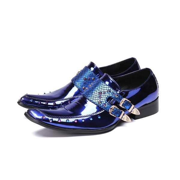 men shoes casual luxury genuine leather blue formal dress monk buckle straps wedding brogues shoes zapatos hombre, Black
men shoes casual luxury genuine leather blue formal dress monk buckle straps wedding brogues shoes zapatos hombre, Black