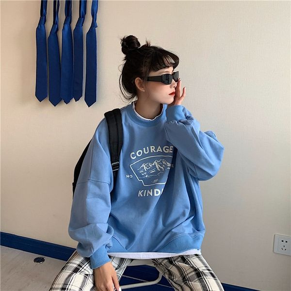 vintage vintage fake two-piece sweater women's spring and autumn thin hat-loose korean style trendy sweater coat ins coat 7dnth, Black 
vintage vintage fake two-piece sweater women's spring and autumn thin hat-loose korean style trendy sweater coat ins coat 7dnth, Black