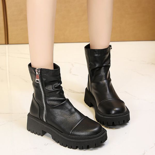 rimocy side zipper leather ankle boots for women autumn 2020 british style soft pu platform booties black casual shoes woman
rimocy side zipper leather ankle boots for women autumn 2020 british style soft pu platform booties black casual shoes woman