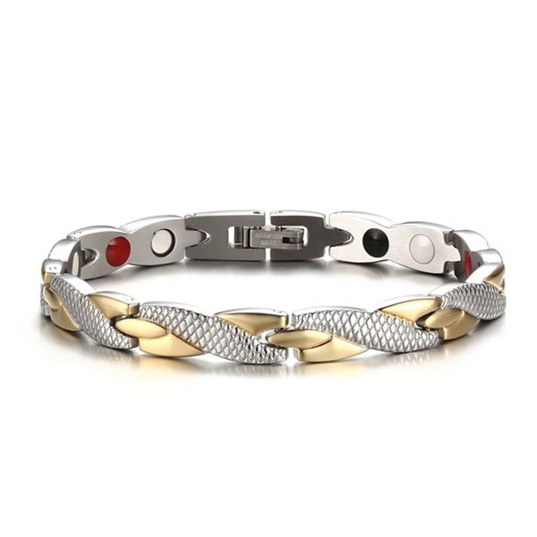 link, chain healthy magnetic twisted bracelet women power therapy magnets magnetite stainless bracelets bangles men health care jewelry, Black
link, chain healthy magnetic twisted bracelet women power therapy magnets magnetite stainless bracelets bangles men health care jewelry, Black